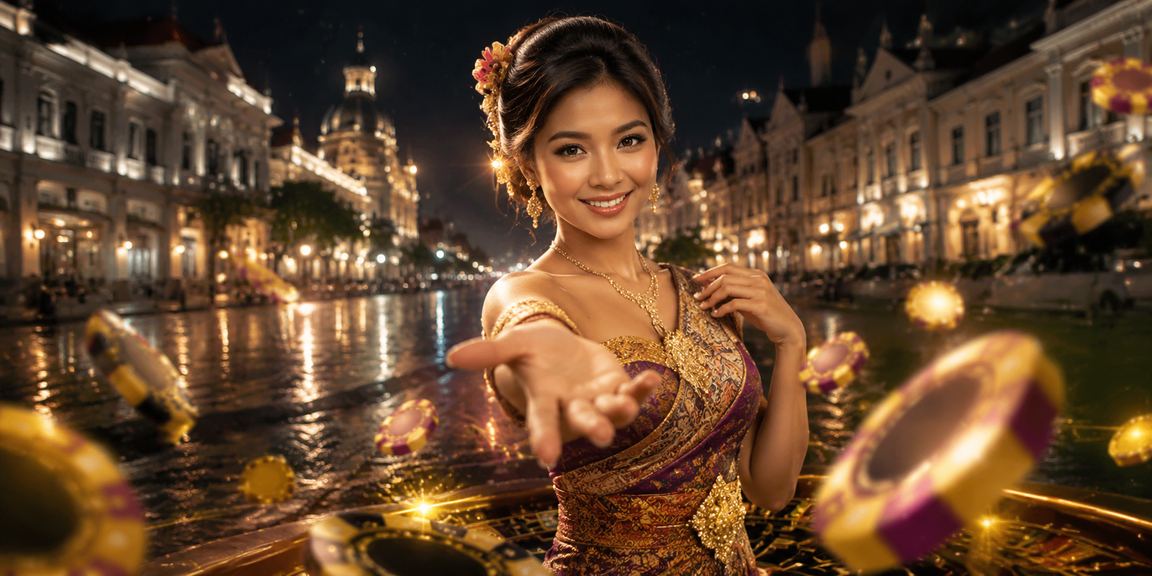 Model menggunakan aplikasi kasino di ponsel dengan tampilan modern dan intuitif